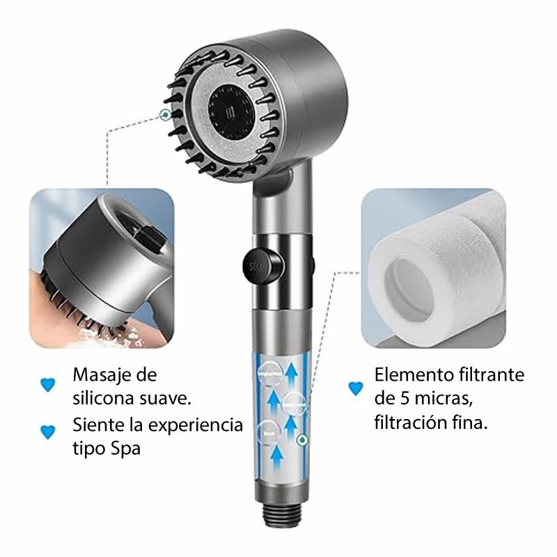 Pack Cabezal Ducha Alta Presión + Alfombra Absorbente