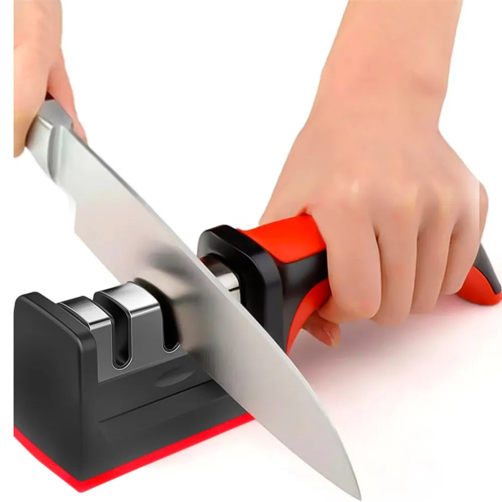 Afilador de cuchillo manual con mango